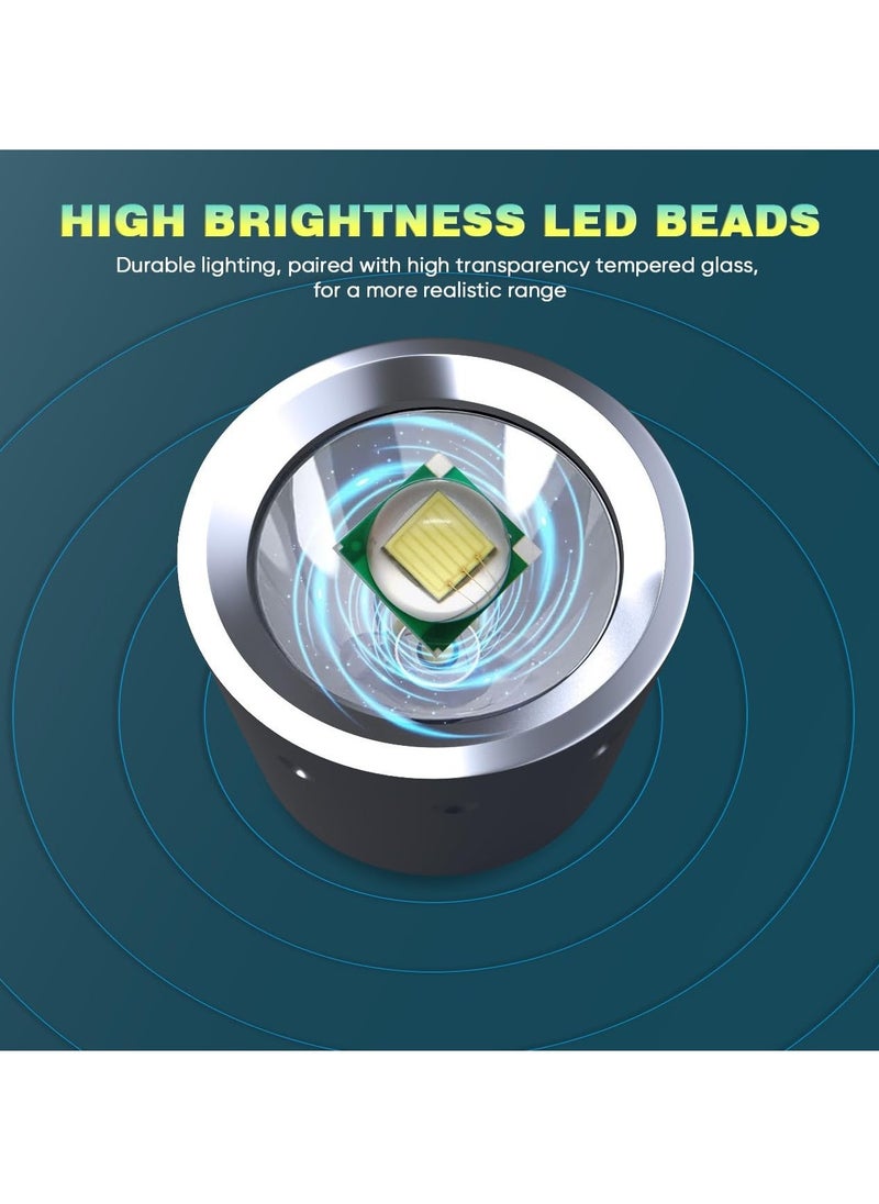 2 Pcs Scuba Diving Flashlight, IPX8 Waterproof Underwater Professional Diving Flashlight, 1200 Lumens u0026 3 Modes Underwater Flashlight for Scuba Diving, Night Snorkeling (Battery Not Include) - Image 4