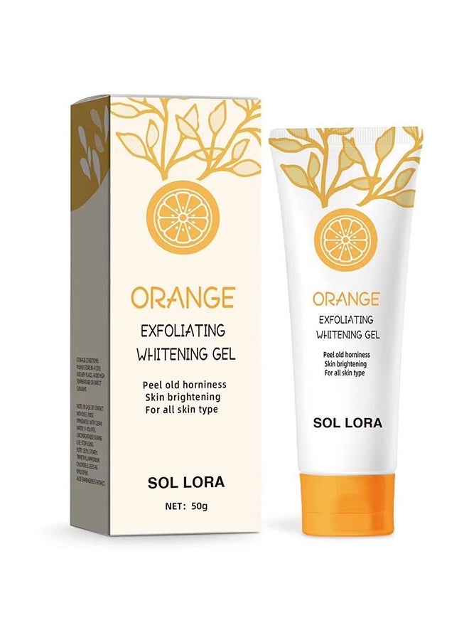 SOL LORA Orange Exfoliating Whitening Gel, Mildly Exfoliate, Moisturize and Brighten Skin, Improve Skin Condition, Suitable for All Skin Types, Exfoliating Gel Scrub 50g - Image 2