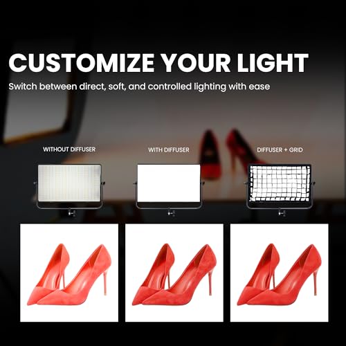 Digitek D1500 Professional Flat Panel LED Video Light Panel with Softbox & Grid Sleek and Easy to Carry Ideal for Wedding Shoot & Outdoor Shoot & More - Image 5