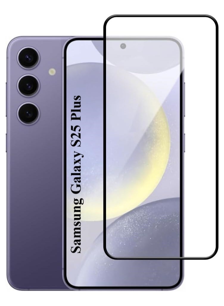 Screen Protector for Samsung Galaxy S25 Plus Tempered Glass Screen Protector Full Glue Edge to Edge 9H Hardness Anti Fingerprint Scratch Resistance Glass for Samsung Galaxy S25 Plus - Image 1