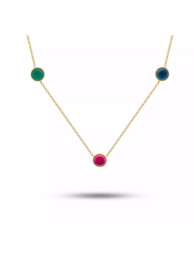 Ruby Art Gold 18K Pure Gold Women’s with multicolor stone,2.42Gram - Image 1