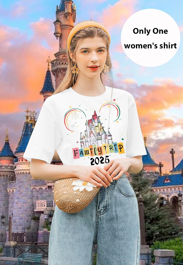 MYHALF Magical Family Shirts Matching 2026 Vacation Family Matching Outfits Mom and Mini Cute Summer Trip Clothes White - Image 3