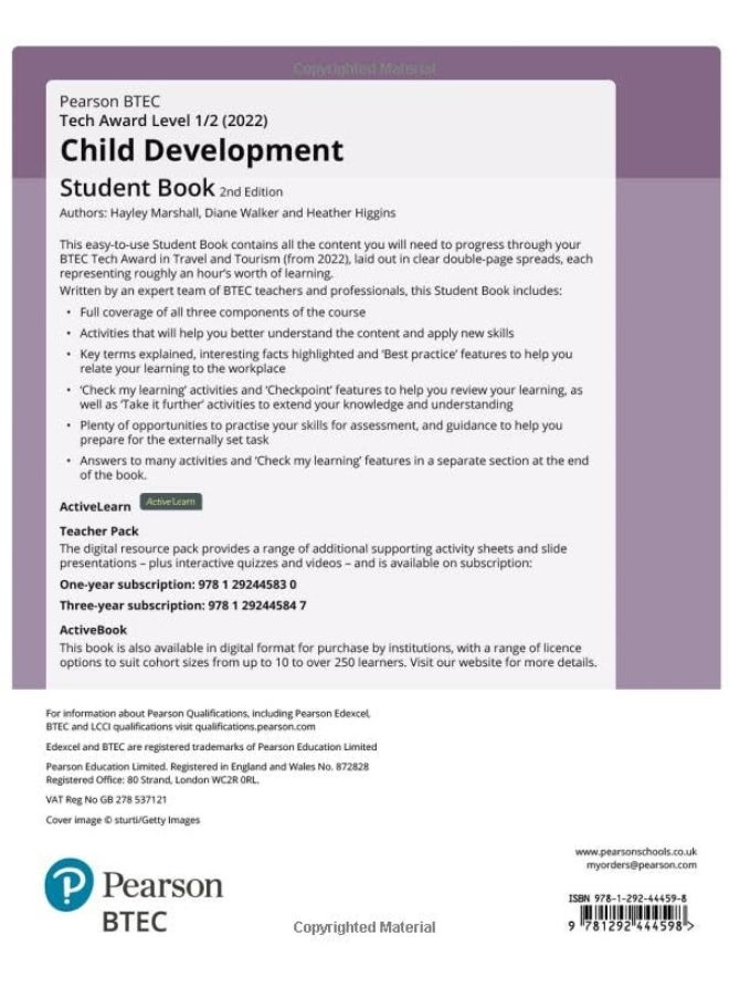 null - BTEC Tech Award 2022 Child Development Student Book - Image 1