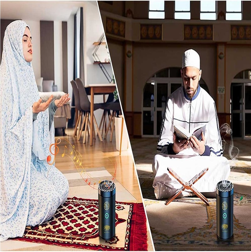 عود بخوان مبخرة كهربائية محمولة 2 في 1 مع صوت القرآن الكريم كاملاً، وسماعة بلوتوث ذكية للتحكم عبر تطبيق، ومبخرة عود فاخرة للسيارة والمنزل والمكتب والمنتجع الصحي وغرفة الدراسة - Image 5