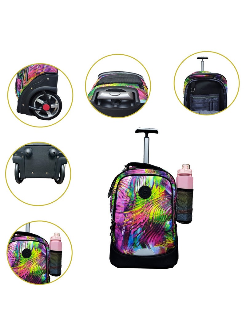 باور حقيبة ظهر مدرسية بعجلات كبيرة – حقيبة سفر متينة وأنيقة للأطفال والمرا – Stylish & Durable Rolling Bag for Kids & Teenagersهقين - Image 3