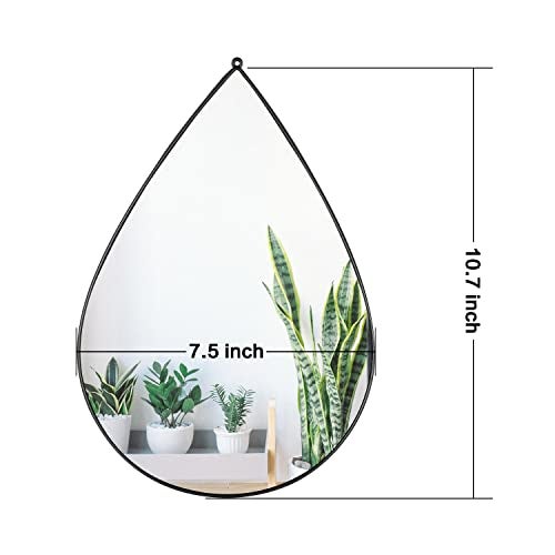 DECANIT Black Mirrors for Wall Decoration Teardrop Mirrors for Living Room Decor & Home Decor, Pack of 3 - Image 3