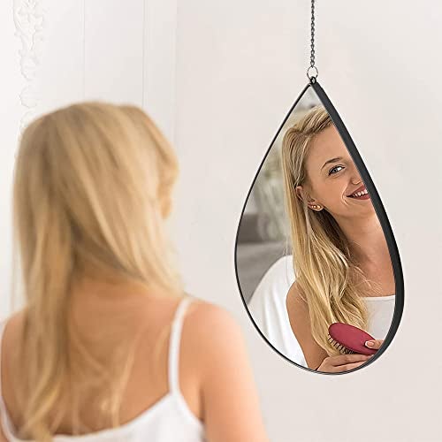DECANIT Black Mirrors for Wall Decoration Teardrop Mirrors for Living Room Decor & Home Decor, Pack of 3 - Image 2