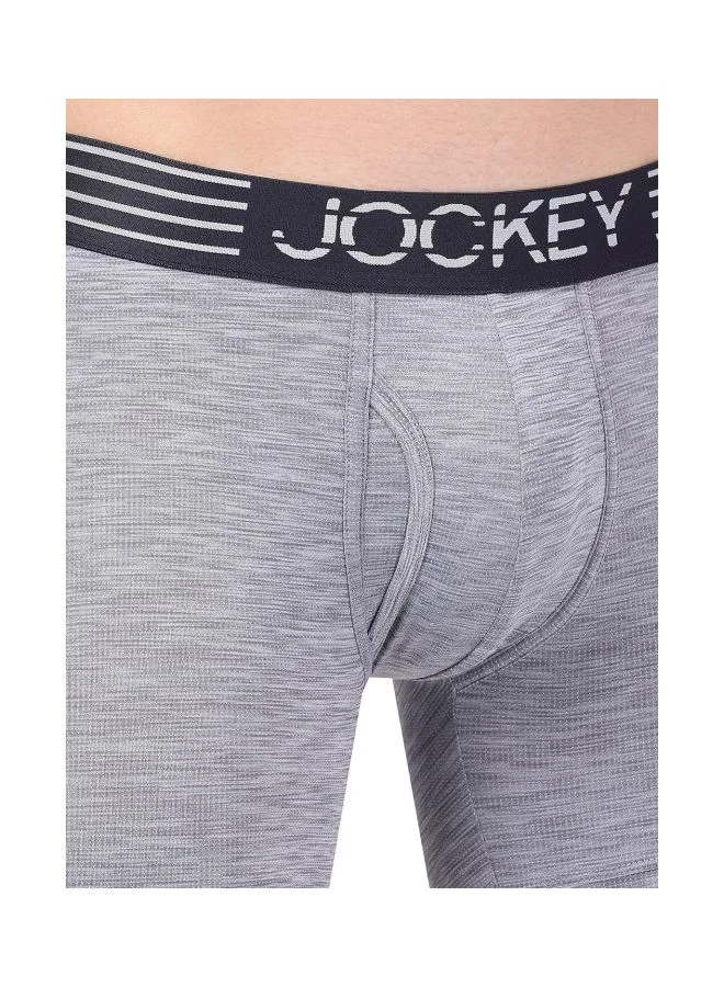 Jockey Mid Grey MM06 Men Microfiber Mesh Elastane Stretch Sports Boxer Brief with Stay Dry Technology for Men | Best Price UAE