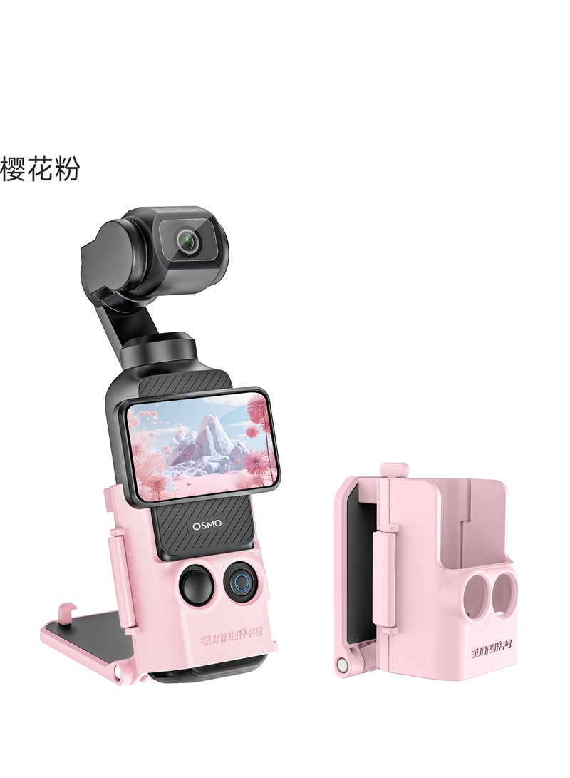SUNNY LIFE Dedicated Magnetic Mount Stand Compatible with DJI Osmo Pocket 3, Upgraded Pocket3 Accessories Adapter Clamp Magnet Suction Case Holder on Desktop, Vertical Surface, 180° Adjustable Handle, WITH 2 Lens Protector + 2 LCD Screen Protector  - Image 1