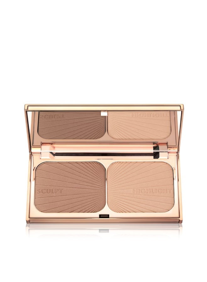 Charlotte Tilbury Filmstar Bronze And Glow Contour Bronzer And Highlighter Palette For Sculpting Defining And Illuminating Facial Features Light To Medium Skin Tones