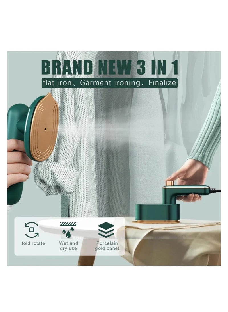 Travel Mini Steam Iron for Clothes Portable Mini Ironing Machine,180°Rotatable Steam Iron Handheld, Mini Travel Steamer for Clothes Support Dry & Wet Ironing for Home, Travel, College, Gift - Image 2