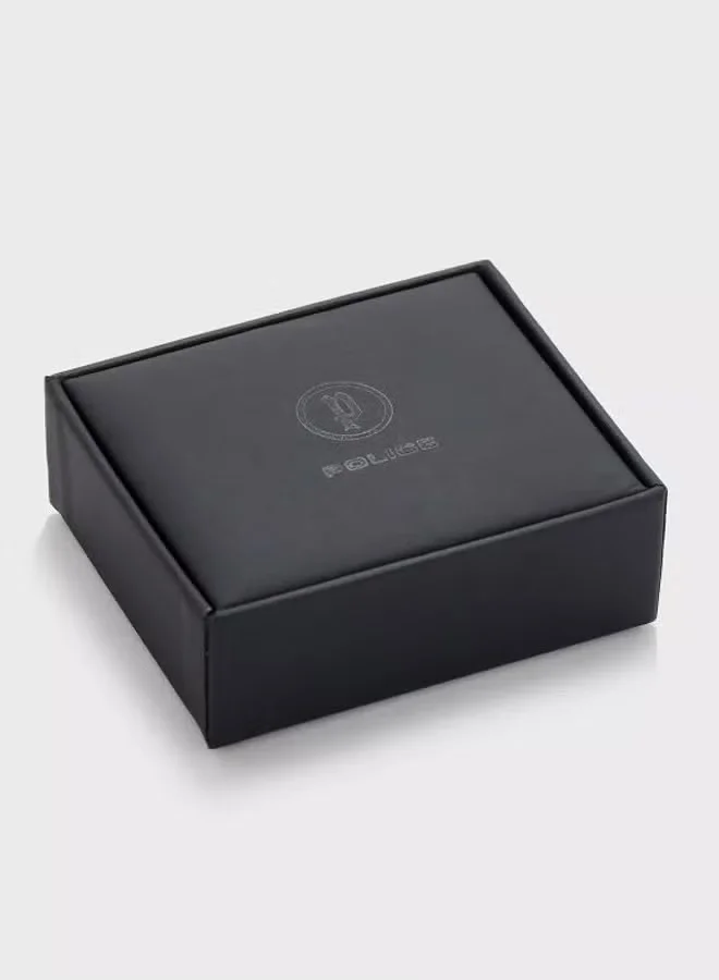 POLICE Sligo Silver and Black Cufflinks For Men