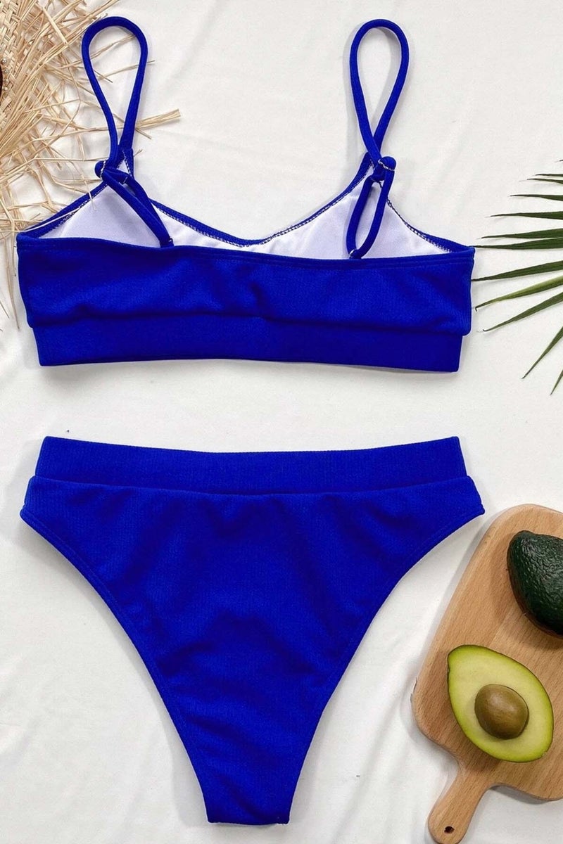 Angelsin High Waist Twill Tankini Bikini Set  - Image 3