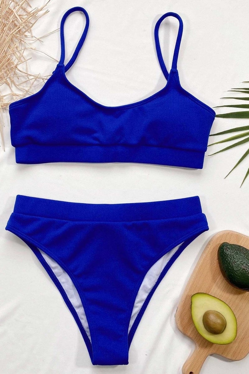 Angelsin High Waist Twill Tankini Bikini Set  - Image 2