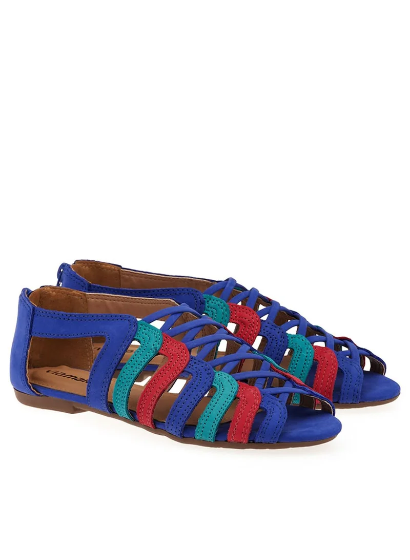 Via Marte Multicolor Flat Sandal