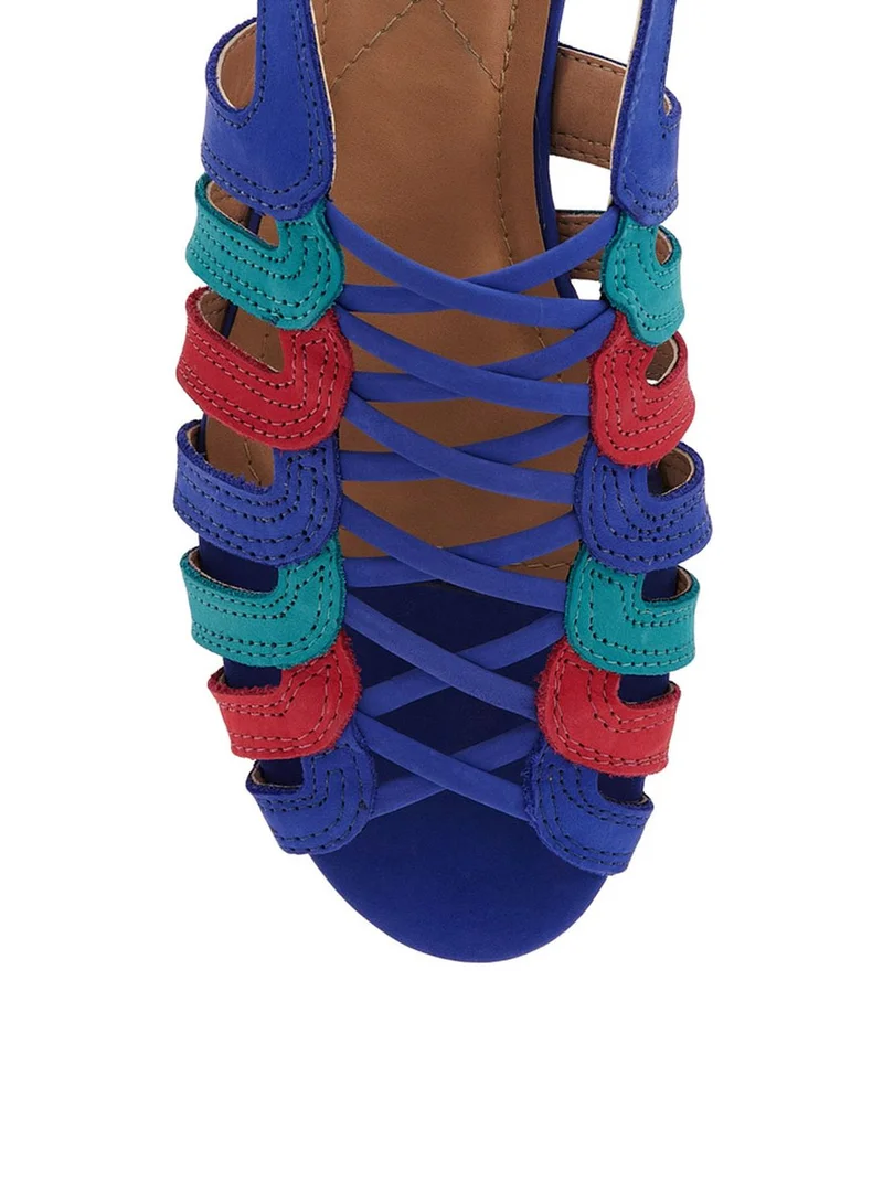 Via Marte Multicolor Flat Sandal