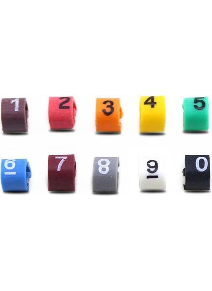 Profisher - Colored Cable Numbering Counter EC-0 Size 2.5 Sqmm Wire Marker 200 Pcs - Image 1