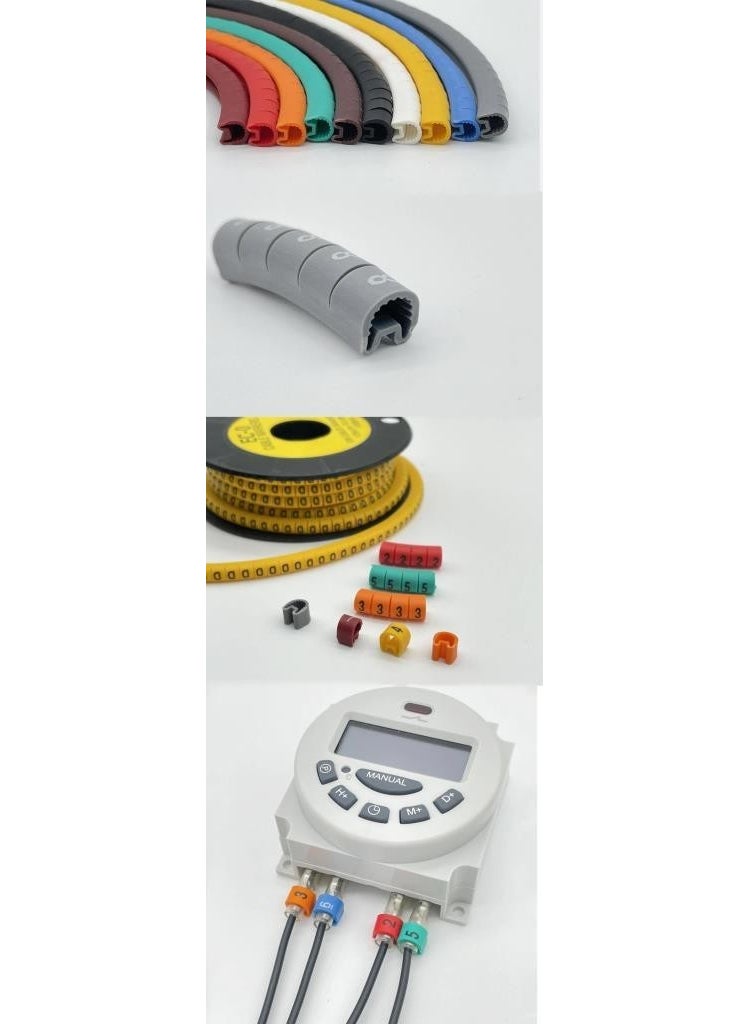 Profisher - Colored Cable Numbering Counter EC-0 Size 2.5 Sqmm Wire Marker 200 Pcs - Image 1