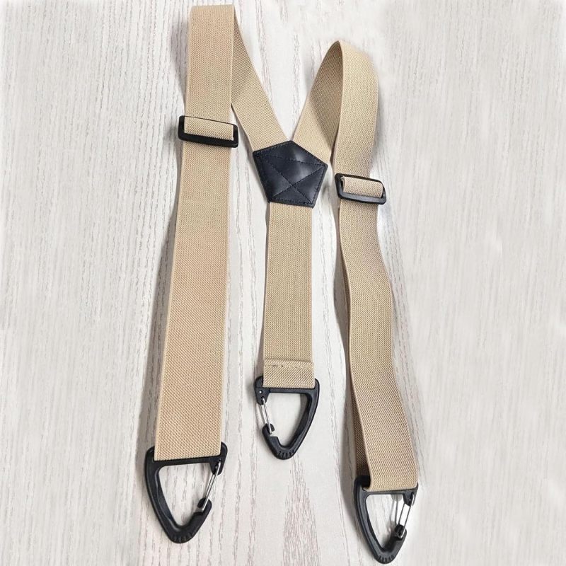 Hidden Suspenders Beige Button-Attached Support - Adjustable Length for a Customized Fit - Discreet Under Clothing Design for Formal Wear - Image 2