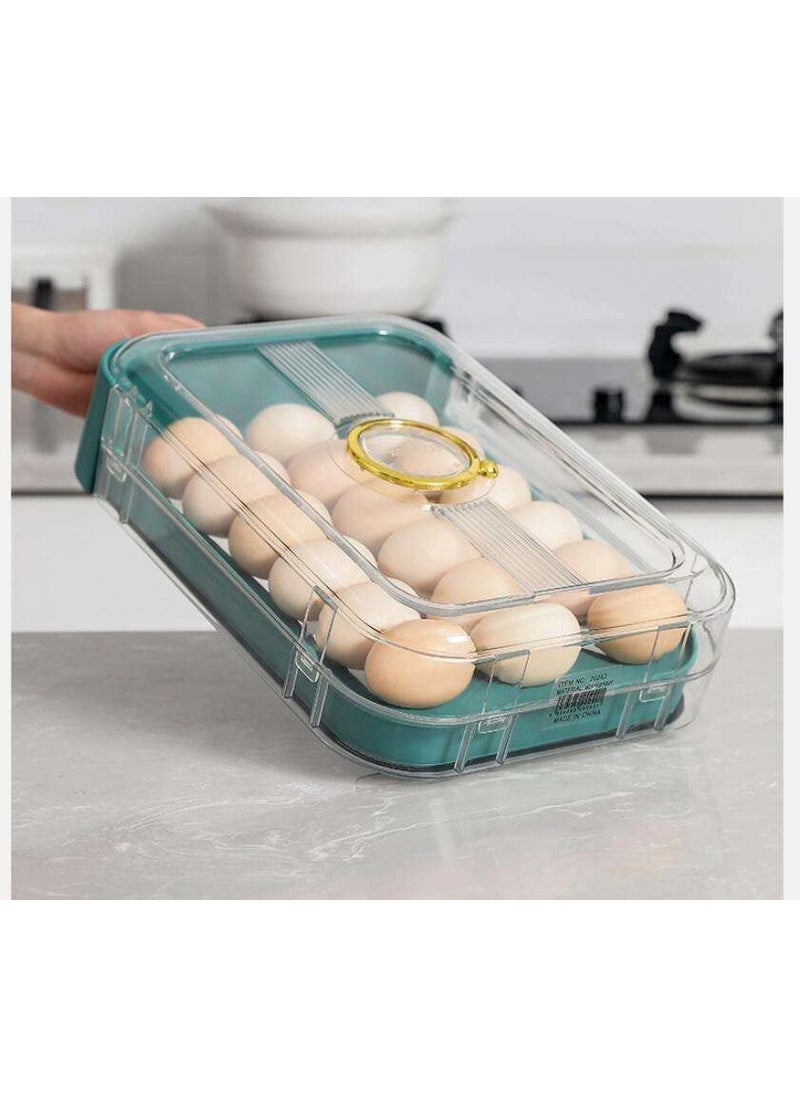 IMUU IMUU Egg Storage Box Egg Storage Container with Freshness timer Acrylic Egg Storage Box or Egg Trays for Refrigerato Type Egg Crisper Kitchen Egg TrayMulticolor  - Image 5