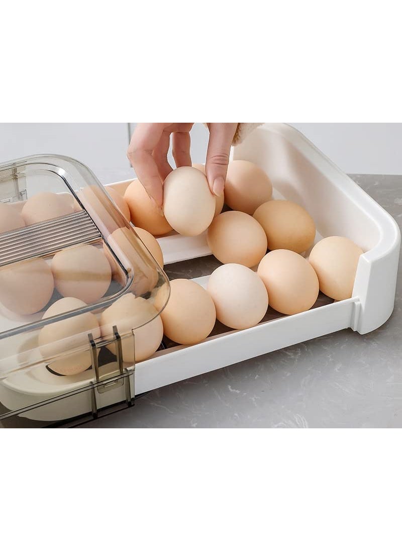 IMUU IMUU Egg Storage Box Egg Storage Container with Freshness timer Acrylic Egg Storage Box or Egg Trays for Refrigerato Type Egg Crisper Kitchen Egg TrayMulticolor  - Image 4