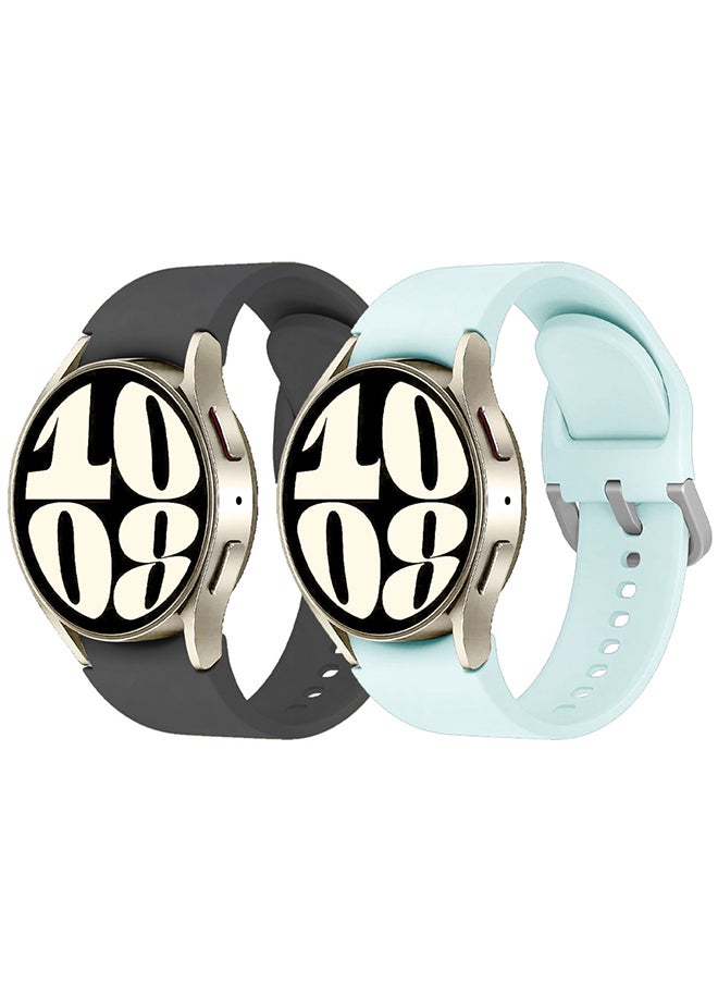 CATANES 2 Pack For Samsung Galaxy Watch 6/6 Classic 20mm Silicone Band Flexible and Durable Replacement Sport Strap  - Image 2