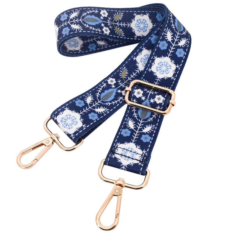 ROYGBCP Wide Purse Strap Adjustable Crossbody Bag Strap Guitar Style Multicolor Strap Gold Hardware Shoulder Straps - Image 1