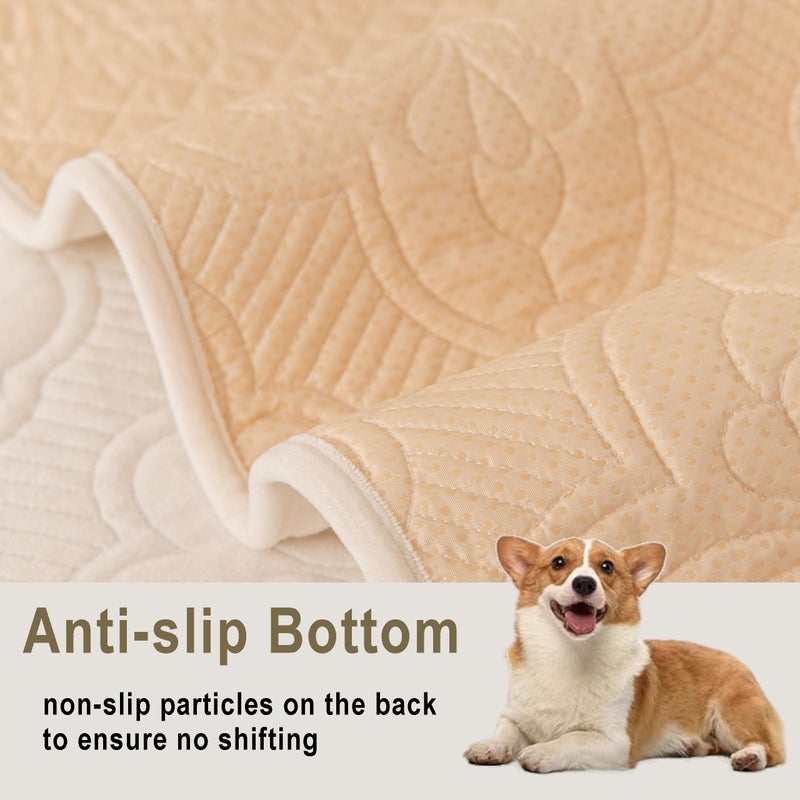 KaviKon Couch Cover Sofa Covers Washable, Velvet Fleece Sofa Slipcovers for 3 Cushion Couch, Non-Slip Furniture Protector for Dog Pet, L Shaped Recliner Sectional Couch Cover White,36"X71"(Only 1 Pcs) - Image 3