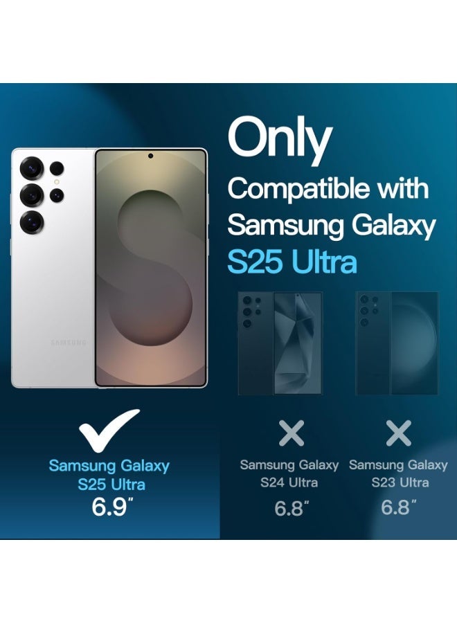 DUSALA Samsung Galaxy S25 Ultra Full Glue Tempered Glass Full HD Clarity Glass 2-Pack Fingerprint ID Unlock S25 Ultra Full Coverage Glass for Samsung Galaxy S25 Ultra 6.9-inch - Image 2