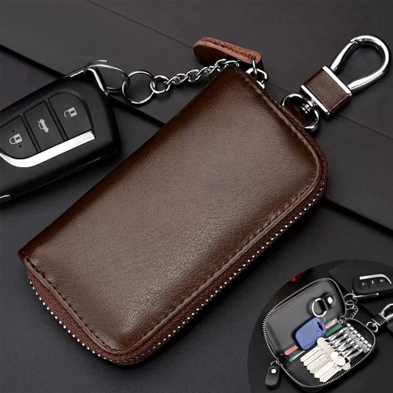 SHOWAY Premium Leather Car Key Holder Wallet - Image 3