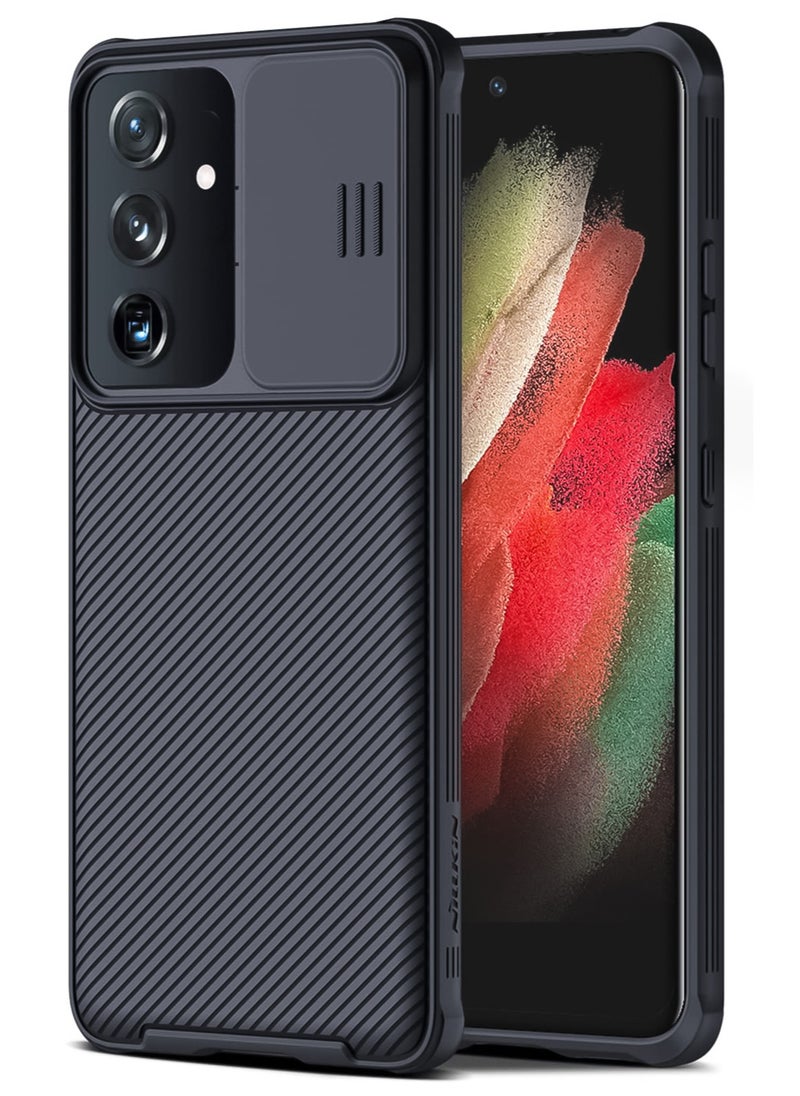 Nillkin Protective Case for Samsung Galaxy S23 FE 5G, TPU Shockproof Airbags Frame with Camera Lens Protection Slide Cover, PC Anti-Fingerprint Mobile Back Cover, 6.4-inch Slim Fit Phone Cases (Black)  - Image 1
