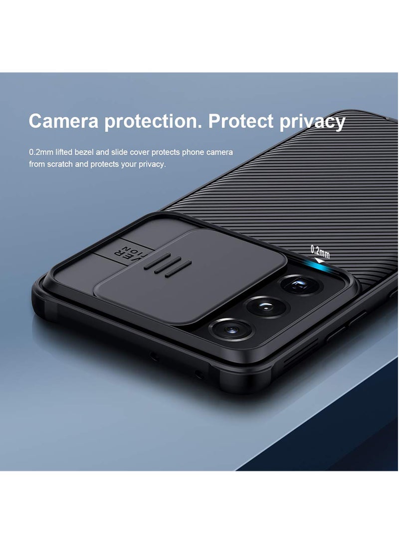 Nillkin Protective Case for Samsung Galaxy S23 FE 5G, TPU Shockproof Airbags Frame with Camera Lens Protection Slide Cover, PC Anti-Fingerprint Mobile Back Cover, 6.4-inch Slim Fit Phone Cases (Black)  - Image 3
