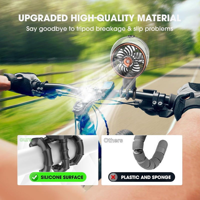 Ausic Stroller Fan with Mist, 100ml Misting Portable Fan for Stroller, Safe Baby Fans with Detachable Tripod, Baby Essentials, Clip on Fans for Crib, Treadmill, Car Seat, Outdoor, Beach, Golf Cart - Image 5