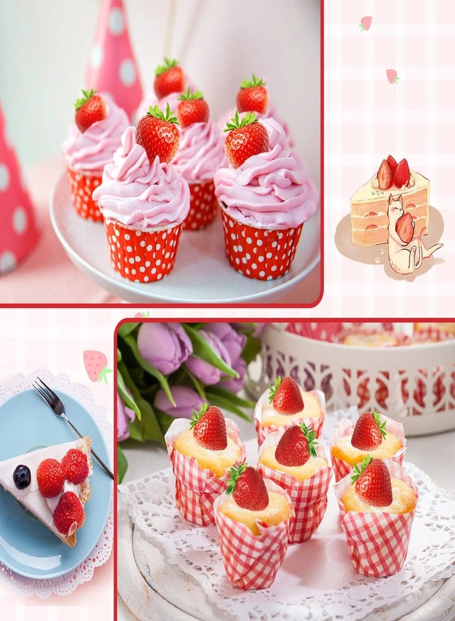 Suclain 5 Pcs 3D Strawberry Baking Mold Silicone Handmade Candy Jelly Bakeware Flower Strawberry Embed Silicone Fruit Shape Pastry Mold for Soap Wax Chocolate Fondant Ice Cream Cupcake Cake Decor - Image 5