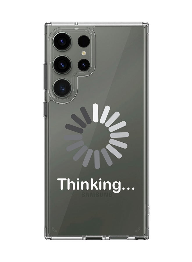 Stylizedd Classic Clear Case for Samsung Galaxy S23 Ultra , Hybrid Soft  Thin Transparent Cover [ Designed for Samsung Galaxy S23 Ultra ] - Thinking - Image 1