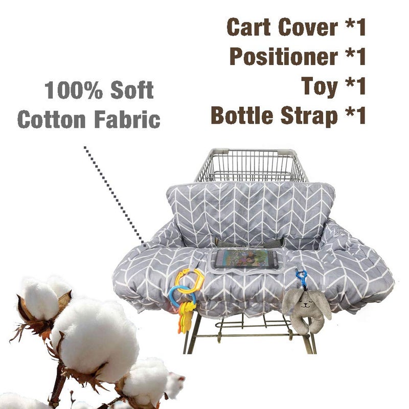 ICOPUCA Shopping Cart Covers for Baby, Seat positioner High Chair Cover, Machine Washable for Infant, Toddler, Boy or Girl - Image 2