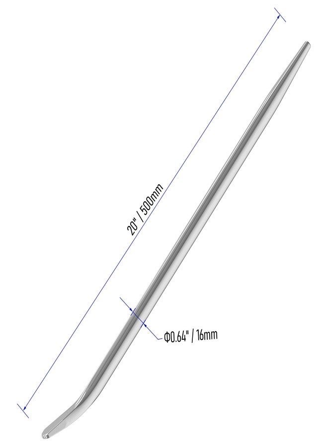 FOCMKEAS 20"(500mm) Aligning Pry Bar Round Crowbar Sleever Bar for Prying and Alignment with Non-Slip Handle, CR-V(20 Inch) - Image 2