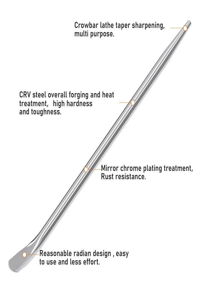FOCMKEAS 20"(500mm) Aligning Pry Bar Round Crowbar Sleever Bar for Prying and Alignment with Non-Slip Handle, CR-V(20 Inch) - Image 4