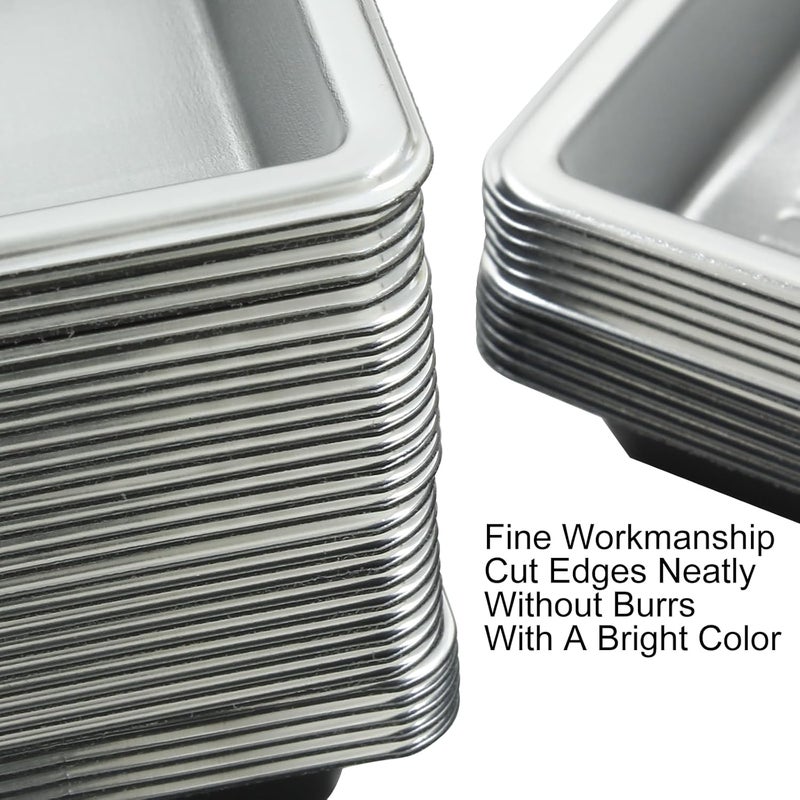 Hitefu أطباق صلصة بلاستيكية مستطيلة قابلة للاستخدام لمرة واحدة من هيتيفو 40 قطعة أطباق صلصة غمس أطباق حلوى صغيرة صحن صلصة الصويا وعاء غمس السوشي أطباق مقبلات للمنزل والمطعم فضي - Image 4