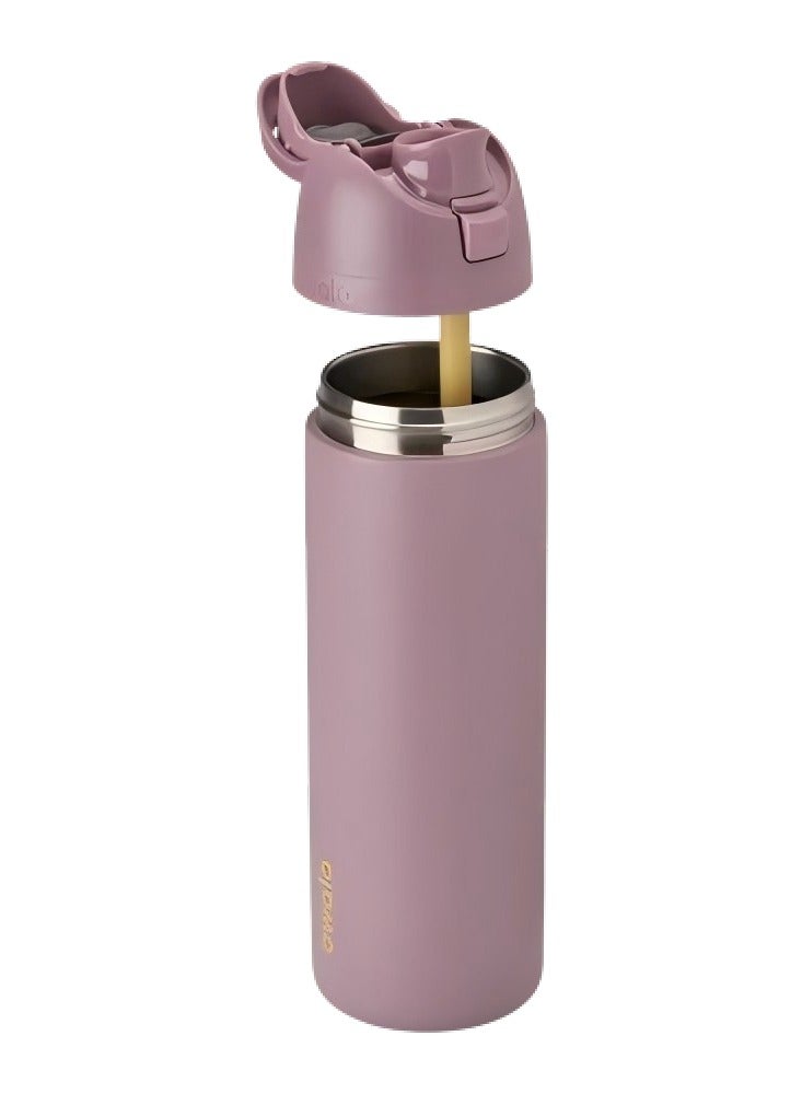 زجاجة مياه معزولة من الفولاذ المقاوم للصدأ من فريسيب مع مصاصة للرياضة والسفر والمدرسة، زجاجة مياه رياضية خالية من مادة BPA، 24 أونصة - Image 2