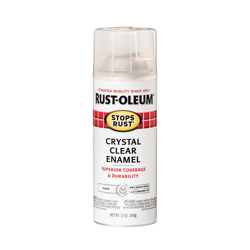 Rust-Oleum 7701830 Stops Rust Spray Paint, 12 oz, Gloss Crystal Clear - Image 1