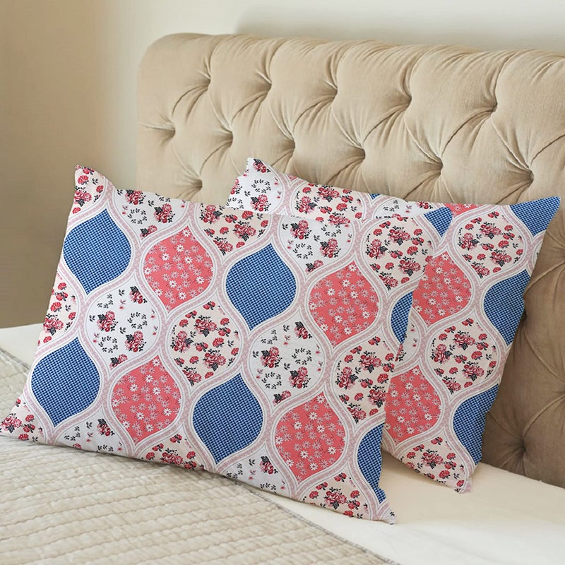 Filymore Floral Printed Pillow Covers | Made with Pure Microfiber Soft & Skin Friendly Pillow Cases | Size (17 x 27 inch, Off White) Set of 2 - Image 2