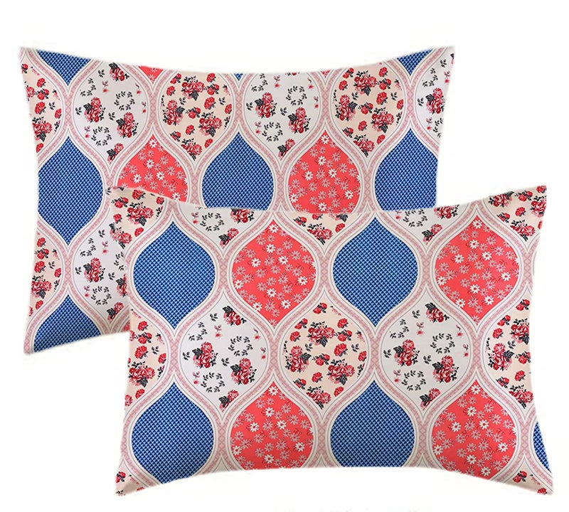 Filymore Floral Printed Pillow Covers | Made with Pure Microfiber Soft & Skin Friendly Pillow Cases | Size (17 x 27 inch, Off White) Set of 2 - Image 1