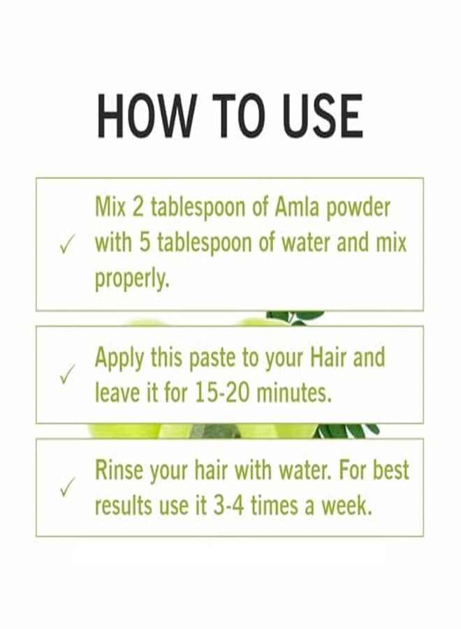 TQS 100% Natural & Organic Amla Powder for Hair and Skin Care, 100g - Image 5
