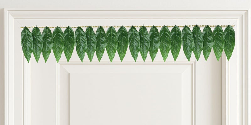 Daedal craftersMango Leaf Flower Toran for Main Door Entrance, Reusable Thoran for Mandir & Living Room Décor, Bandarwal for Festival Decoration, Flower Hanging for Home & Office Décor - Image 2