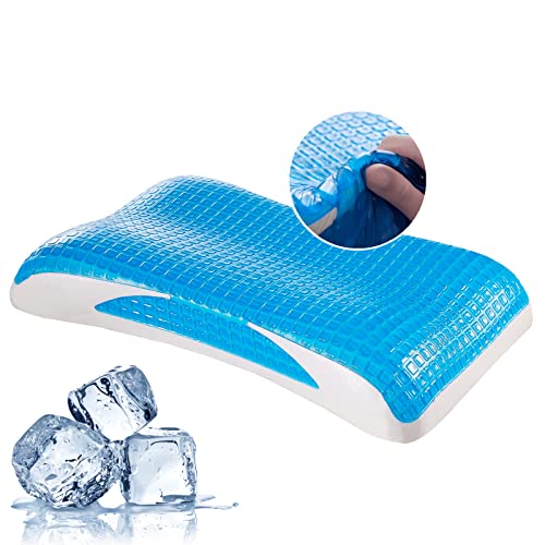 EUCIOR Cooling Gel Pillow,Memory Foam Cooling Gel Pillow,Cooling Orthopedic Memory Foam Pillow for Side Back Stomach Sleeper,A Relaxed Sleeping Experience - Pack of 1(Queen Size) - Image 1