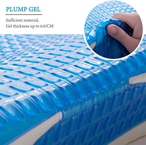 EUCIOR Cooling Gel Pillow,Memory Foam Cooling Gel Pillow,Cooling Orthopedic Memory Foam Pillow for Side Back Stomach Sleeper,A Relaxed Sleeping Experience - Pack of 1(Queen Size) - Image 4