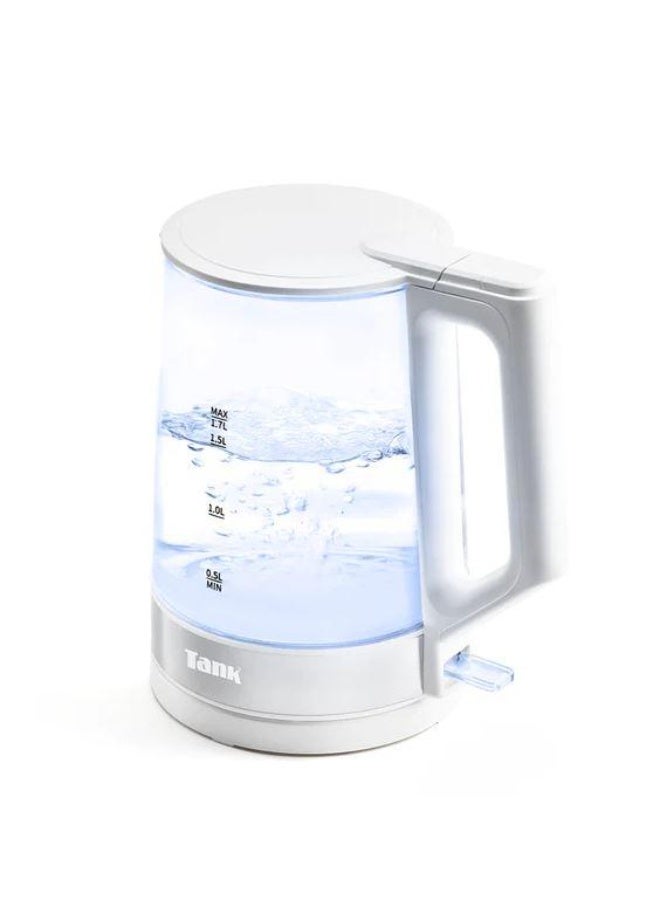 TANK Safe Touch Classic Glass Electric Kettle 1.7L 1850W - KG-2318/White - Image 2