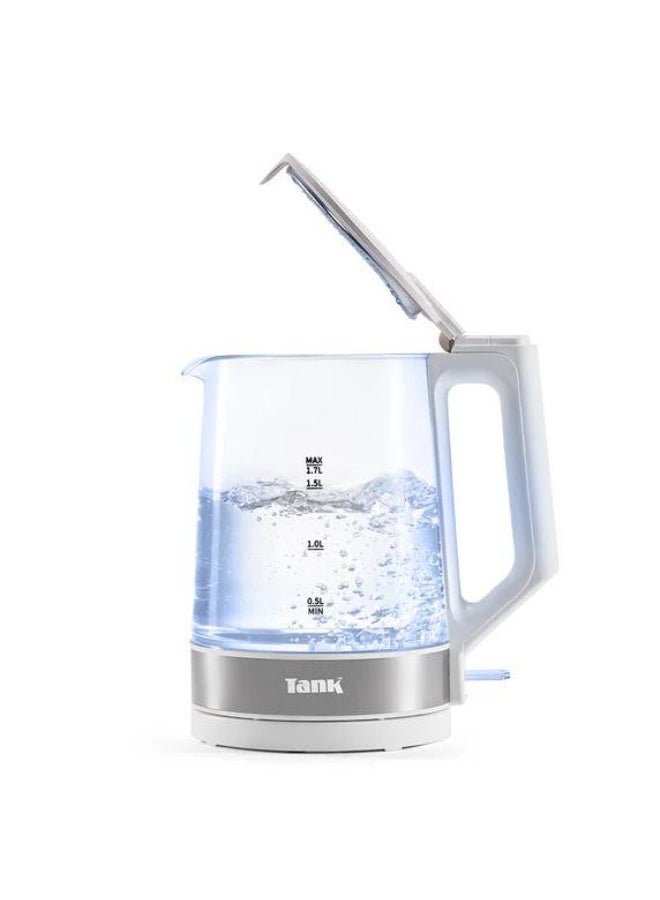 TANK Safe Touch Classic Glass Electric Kettle 1.7L 1850W - KG-2318/White - Image 3