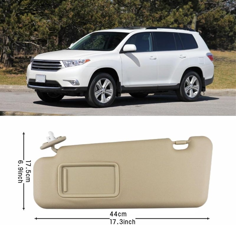 QASULER Sun Visors for Toyota Highlander - Image 2